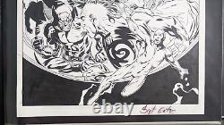 Scot Eaton X-men Comic #218 Pg 17 Splash Original Art Wolverine, Xavier, Daken