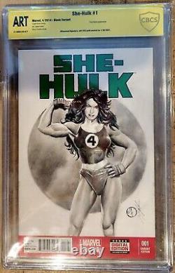 She Hulk #1 (2014) Cbcs Ss Series Graded As Art Original Art Sketch By Jay Fife