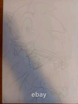 Sonic Universe Original Comic Art Rough Cover # 36 / Issue # 35 Page # 4 Archie