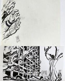 Spawn 10 remastered original comic art Dave Sim Todd McFarlane Cerebus 4 pieces