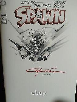 Spawn #301 NM+/M 9.6-9.8 Blank Clayton Crain Sketch Original Art Spawn