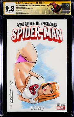 Spectacular Spider-man #1 Cgc Ss 9.8 Mary Jane Original Art Sketch Black Cat