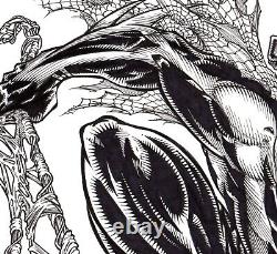 Spider-Man 2099. ORIGINAL, B/W, comic art, illustration, drawing by Calvin Henio