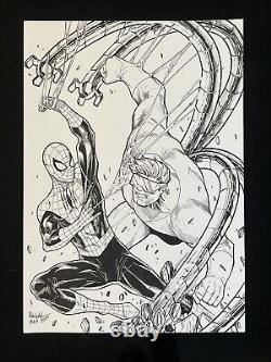 Spider-Man Vs Dr. Octopus (12x17) Original Art Comic Pinup By Natanael Maia