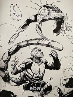 Spider-Man Vs The Scorpion original Comic Art Illustration