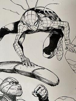 Spider-Man Vs The Scorpion original Comic Art Illustration