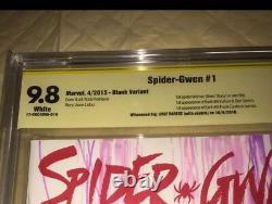 Spider-gwen #1 Blank Cover 9.8 Cbcs Ss Ap Original Art Sketch Jose Varese