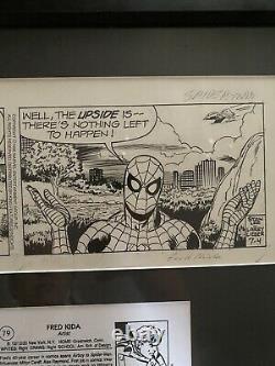 Spiderman Original Comic Strip Art-Inked by Fred Kida