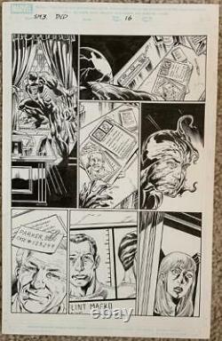 Spiderman The Black (dvd Comic) Pg 16 Original Mark Bagley Art Page! Venom