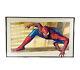 Spiderman Watercolor Painting Framed Signed S Spanbauer 20 X 34 As Found