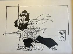 Stan Sakai Signed Original Usagi Yojimbo & Tomoe Ame Art Sketch Commission