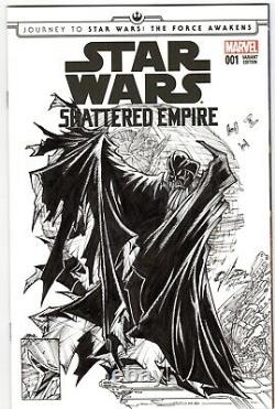 Star Wars Shattered Empire #1, original sketch cover art by Calvin Henio
