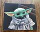 Star Wars Original Art Painting The Child Grogu By Marc D Lewis 12 X 10in