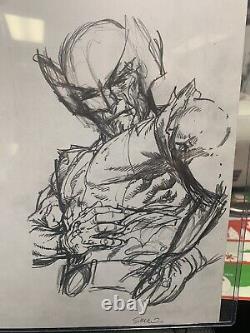Steve Mcniven Original Art Prelim Sketch Of Return Of Wolverine 1 Panel 2 Sides