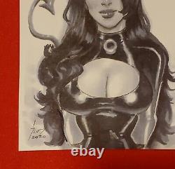 Sun Khamunaki Original Character Art Sexy Hot Woman Signed 3.5x4.5 Lady Death