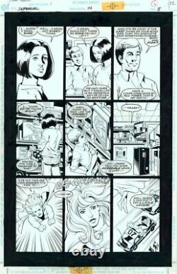 Supergirl 14 Original Art Page Leonard Kirk Bluelines Peter David Story DC Comic