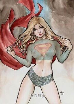 Supergirl original art, hand made by jefter