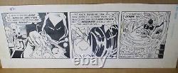 Superman Comic Strip ORIGINAL ART Supervillain Attacks! Delbo & Smith Daily 1982