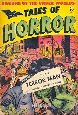 TALES OF HORROR #1 (1952) Original Cover art Myron Fass Mystery Halloween comic