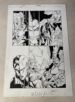 TRINITY #15 original art DESPERO MORGAINE LE FEY BAGLEY BUSIEK 2008 KEYSTONES