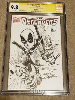 The Defenders #1 CGC 9.8 SS Neal Adams Original Art Sketch DEADPOOL