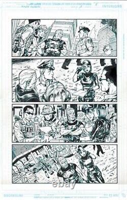 The Mighty Crusaders #2 Original Comic Art Page 5 Splashy Artwork DC Comics