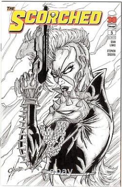The Scorched #5. Original B/W, sketch cover art/drawing by Calvin Henio