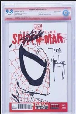 Todd Mcfarlane Hand Sketch Original Comic Art Signed Stan Lee Cbcs 9.8 Ss