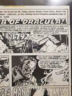 Tomb of Dracula Issue #57 Page 1! Marvel 1977 Original Gene Colan Art! BEAUTIFUL