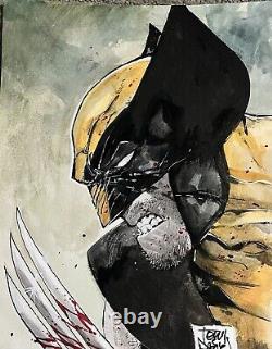 Tony Daniel Wolverine watercolor ORIGINAL COMIC ART