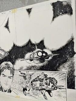 Tyler Kirkham DC Teen Titans #29 Pages 12 & 13 Original Art Signed 11x17