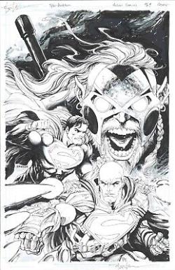 Tyler Kirkham ORIGINAL COMIC ART Action comics cover Issue 969 Superman