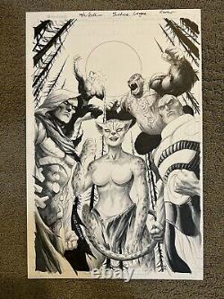 Tyler Kirkham ORIGINAL COMIC ART PAGE Justice League #36 Variant Cover