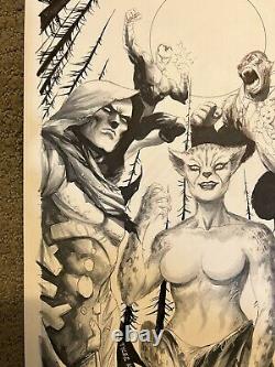 Tyler Kirkham ORIGINAL COMIC ART PAGE Justice League #36 Variant Cover