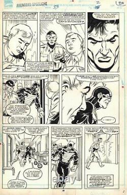 U. S. Agent Avengers 1990 Original Art Page Marvel Comics Falcon + Winter Soldier