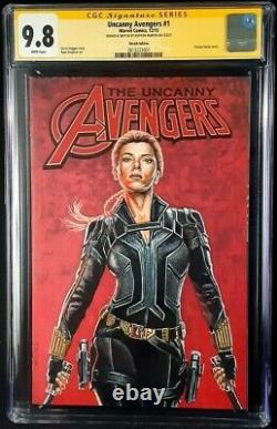 Uncanny Avengers #1 Cgc Ss 9.8 Original Art Sketch Black Widow Scarlett Iron Man
