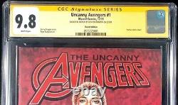Uncanny Avengers #1 Cgc Ss 9.8 Original Art Sketch Black Widow Scarlett Iron Man