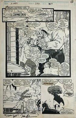Uncanny X-Men #270 Original Comic Art Jim Lee 1990 Page 13 Guido Strong Guy