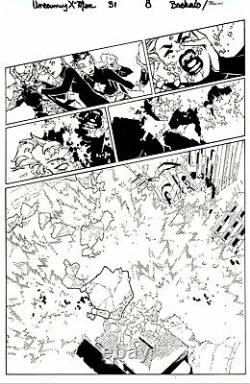 Uncanny X-Men #31 Page 8 Original Art Splash Storm & New X-Men By Chris Bachalo