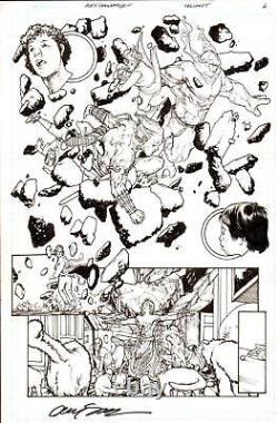 Valiant RPG Role Playing Guide page #6 Original Signed Art Alex Sanchez