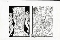 Vampire Girls Original Comic Art Trading Card Artwork Cemetery 1 And 2 Gga Page