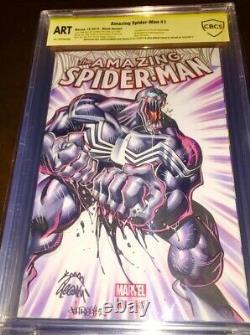 Venom 1 2018 Original Art Ryan Stegman Hand Sketch Venom Cbcs 9.8 Ss O/a Color