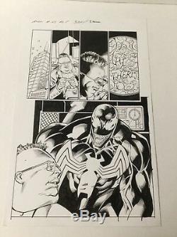 Venom 165 Page 11 Mark Bagley Original Art 3/5 Splash Interior Scary