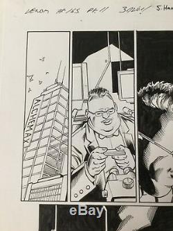 Venom 165 Page 11 Mark Bagley Original Art 3/5 Splash Interior Scary