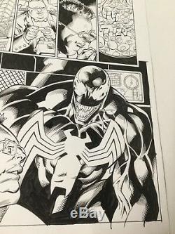 Venom 165 Page 11 Mark Bagley Original Art 3/5 Splash Interior Scary