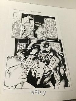 Venom 165 Page 11 Mark Bagley Original Art 3/5 Splash Interior Scary