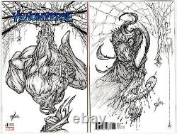 Venomverse issue #1, original sketch cover art by Calvin Henio