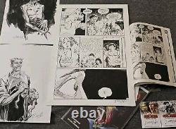 Vincent Locke Lot Original Dead World Comic Art Page, Original Art, Cards Signed