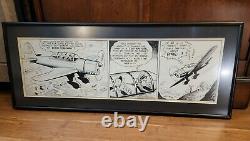 Vintage 1936 Smilin' Jack ORIGINAL Comic Strip ZACK MOSLEY Framed Art