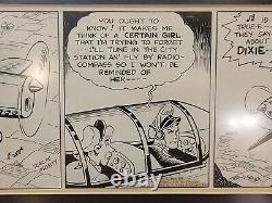 Vintage 1936 Smilin' Jack ORIGINAL Comic Strip ZACK MOSLEY Framed Art